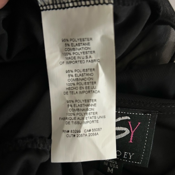 New Studio Ey Fluid black sheer overlay pantsuit Jumpsuit sz medium - Picture 8 of 8